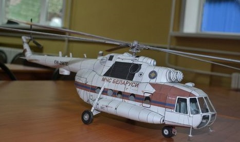 Mil Mi-8 Helicopter Belarus ver Paper craft