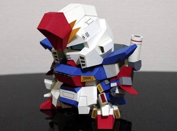 SD Gundam MSZ 010 ZZpapercraft - SD MSZ-010 ZZ Gundam Paper craft