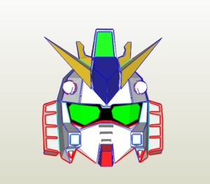 rx 93 gundam helm papercraft - Gundam RX-93 wearable Helmet Paper craft