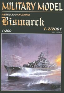 bismarck 1 200 - German Battleship Bismarck Paper craft