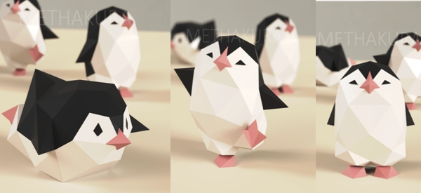 Penguins Paper craft