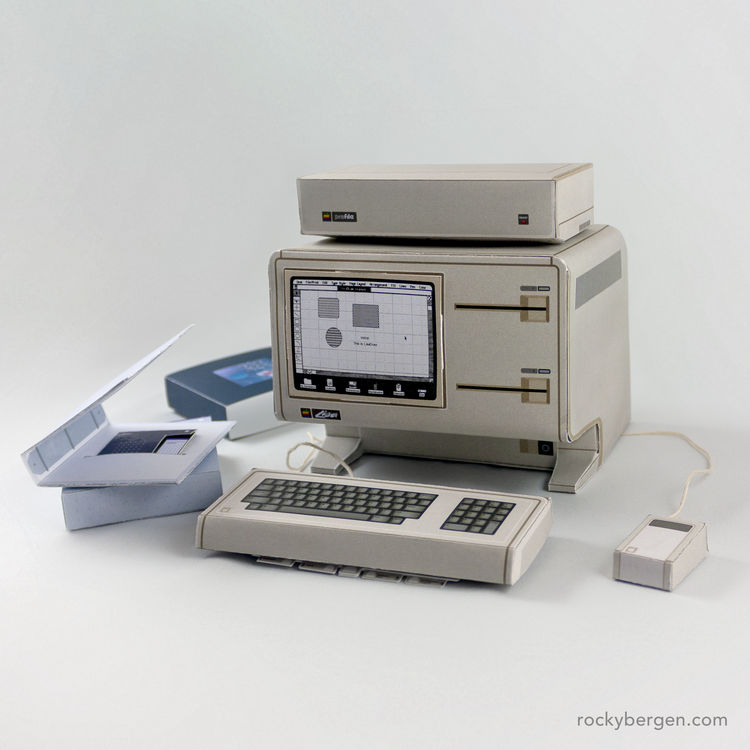 Apple Lisa1 - 16 Classic Computer Papercraft