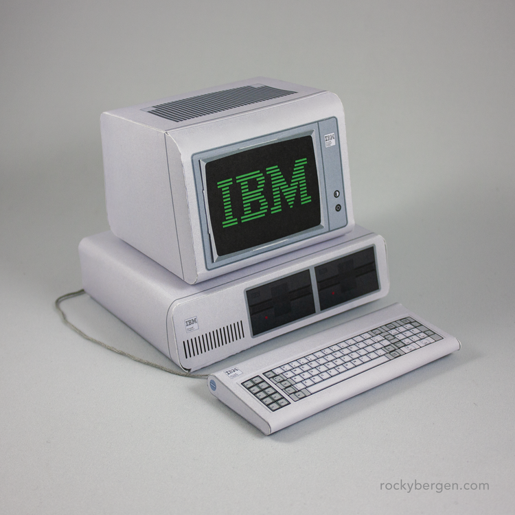 IBM5150PersonalComputer - 16 Classic Computer Papercraft