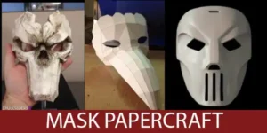 MASK PAPERCRAFT - 8 Free Papercraft Mask Template