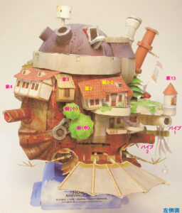 howls moving castle papercraft 1 - Howl's Moving Castle Papercraft "Easy Version"