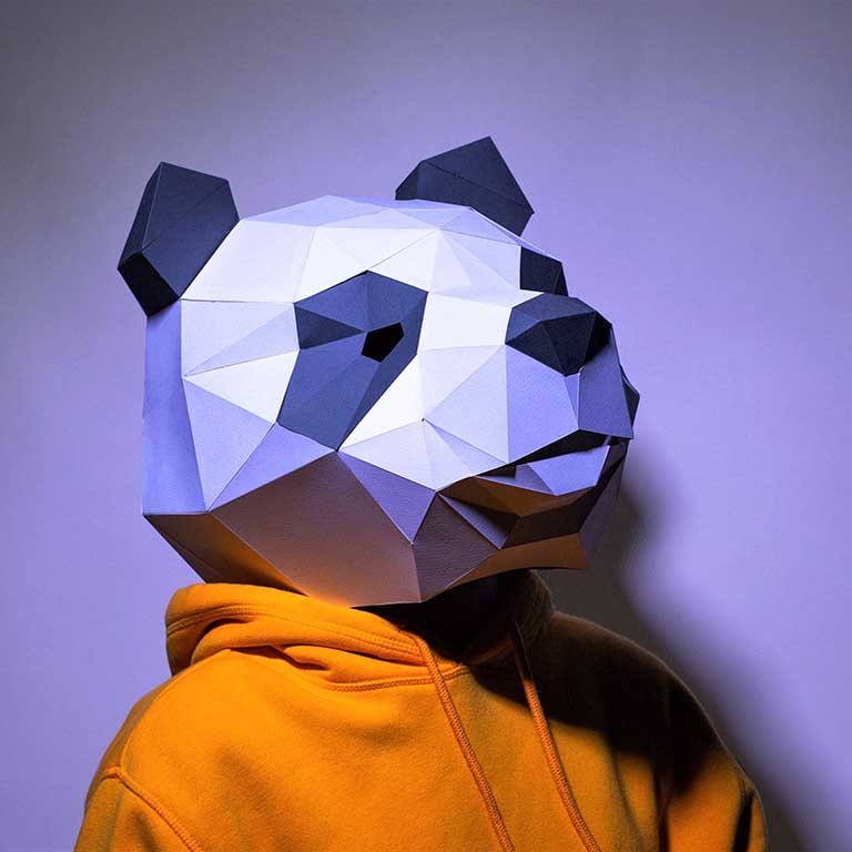 panda mask - High Quality Paper Mask Papercraft