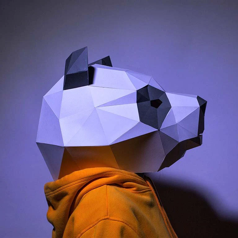 panda mask - High Quality Paper Mask Papercraft