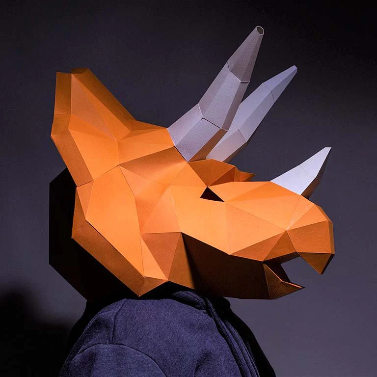 triceratops mask - High Quality Paper Mask Papercraft
