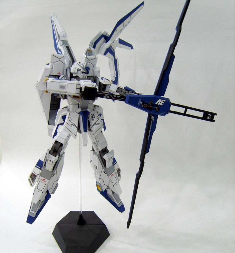 MSZ 006 3AS Strike White Zeta Gundam Papercraft by Rarra 3 - Strike Zeta Gundam paper craft