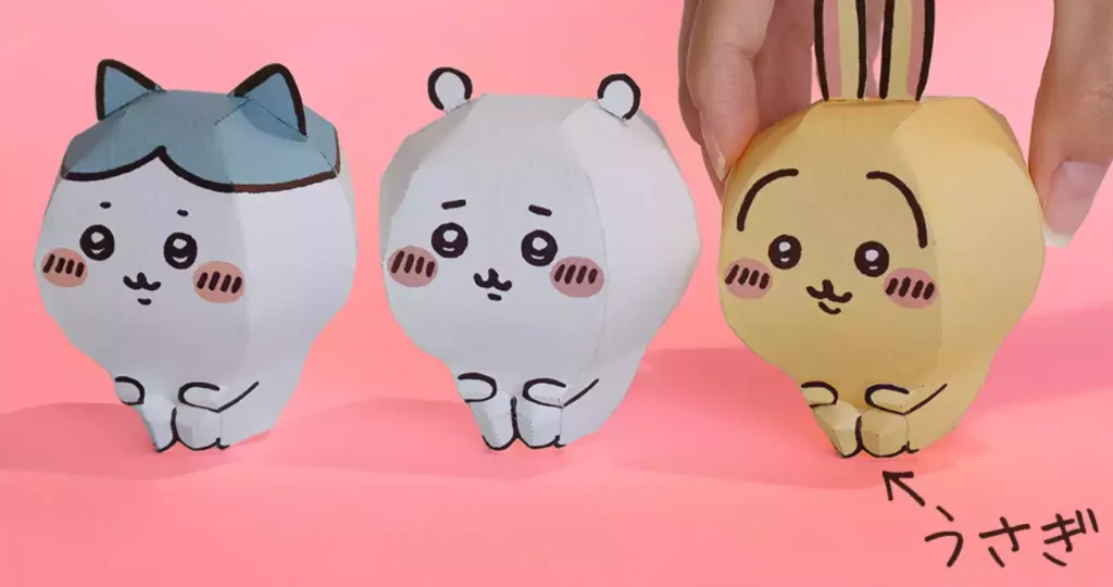 Chiikawa , usagi & hachiware papercraft chiikawa papercraft