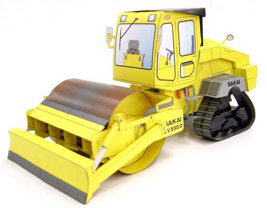 Sakai cv550 track compactor papercraft