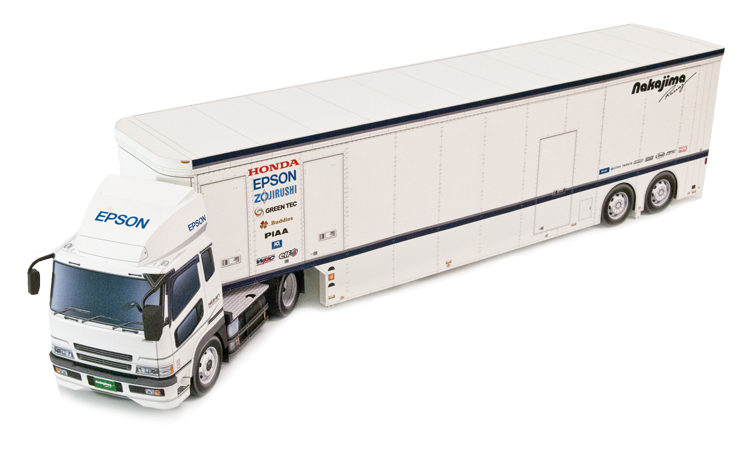 epson 2013 carriage - Epson 2013 Truck Transporter Papercraft Model Kit