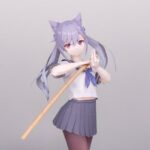 Genshin Impact Keqing School Uniform Papercraft