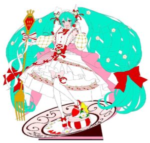 Strawberry Miku - Strawberry Miku Papercraft