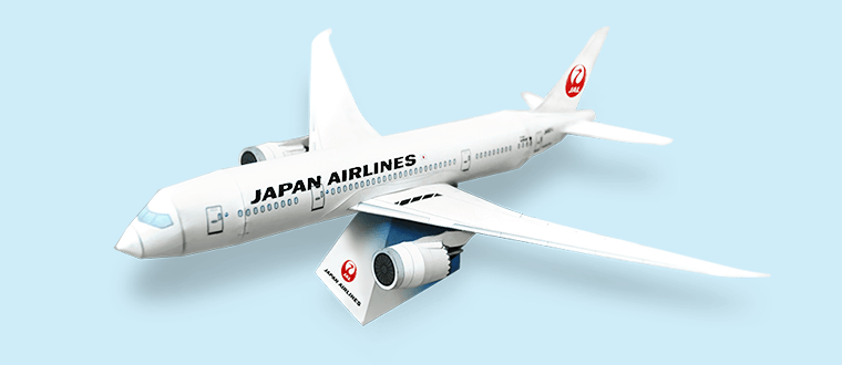 JAL Boeing 787 Airplane Papercraft