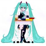 Back to School Classroom Miku Papercraft
