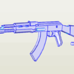 AK-47 Weapon Papercraft