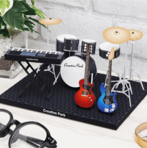 rock music set diorama