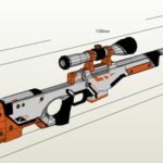 Sniper Rifle AWP-Azimov Weapon Papercraft