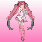 Sakura Hatsune Miku Papercraft