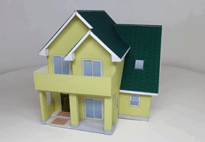 house diorama papercraft