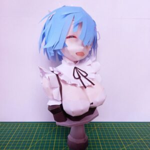 Re:Zero Rem Bust Papercraft rem bust papercraft