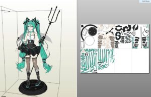 Hatsune Miku Rascal Papercraft rascal miku