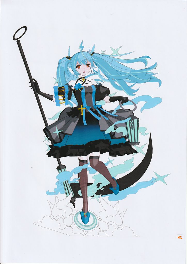 Hatsune Miku Tarot Death Papercraft folder
